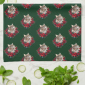 Linge De Cuisine Joyeux Noël Maine Coon Chat (Plié)