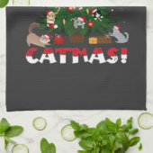 Linge De Cuisine Joyeux Noël miaou (Plié)