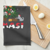 Linge De Cuisine Joyeux Noël miaou (Quart Plié)