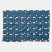 Linge De Cuisine JOYEUX NOËL | Motif du Père Noël (Horizontal)