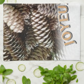 Linge De Cuisine Joyeux Noel Noël Pine Cône de Noël (Plié)