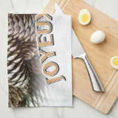 Linge De Cuisine Joyeux Noel Noël Pine Cône de Noël (Quart Plié)