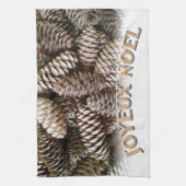 Linge De Cuisine Joyeux Noel Noël Pine Cône de Noël (Vertical)