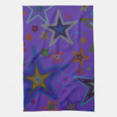 Linge De Cuisine Joyeux Noël noir pourpre, étoiles Ciel étoile (Vertical)