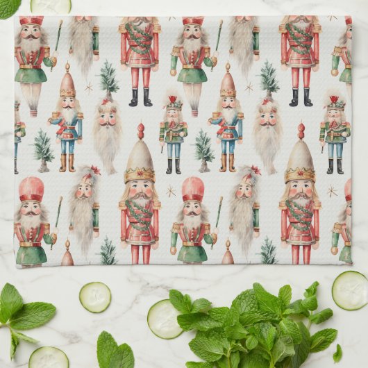 Linge De Cuisine Joyeux Noël Nutcracker Holiday (Plié)