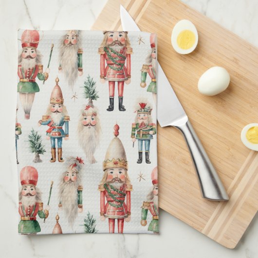 Linge De Cuisine Joyeux Noël Nutcracker Holiday (Quart Plié)