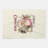 Linge De Cuisine Joyeux Noël - Père Noël rose (Horizontal)