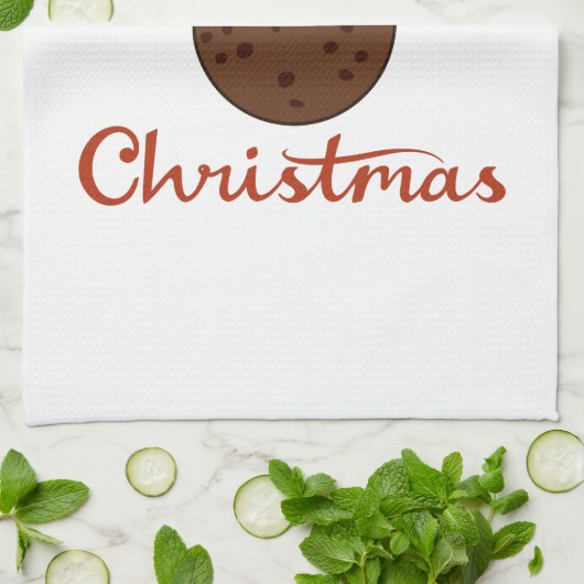 Linge De Cuisine Joyeux Noël+Pudding Design (Plié)