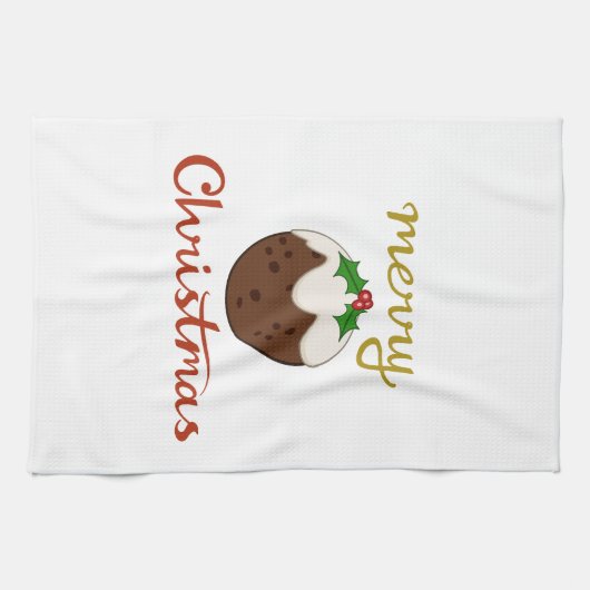 Linge De Cuisine Joyeux Noël+Pudding Design (Horizontal)