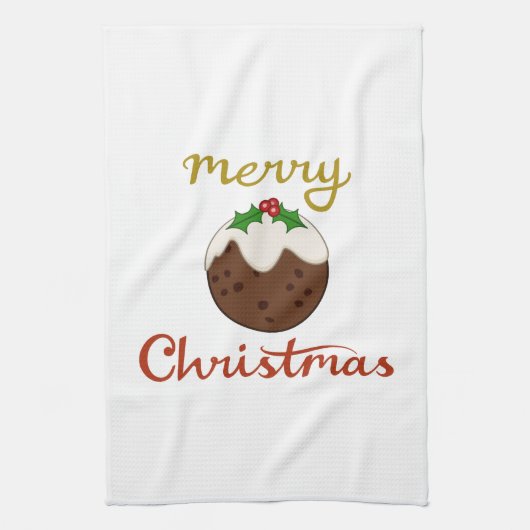 Linge De Cuisine Joyeux Noël+Pudding Design (Vertical)