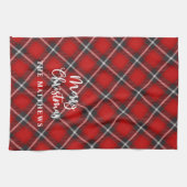 Linge De Cuisine Joyeux Noël rouge rustique (Horizontal)