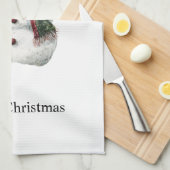 Linge De Cuisine Joyeux Noël Rouge Vert Snowman (Quart Plié)