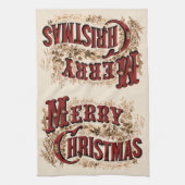 Linge De Cuisine Joyeux Noël rustique (Vertical)