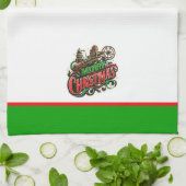 Linge De Cuisine Joyeux Noël steampunk (Plié)
