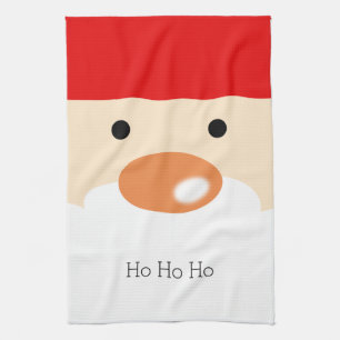 Linge De Cuisine Joyeux Noël Visage de Père Noël Minimaliste Mignon