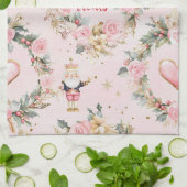 Linge De Cuisine Joyeux Nutcracker rose Vacances Beaux Guirlande pe (Plié)