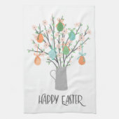Linge De Cuisine Joyeux Oeufs de Pâques Arbres floraux | Vacances (Vertical)