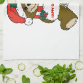 Linge De Cuisine Joyeux Ours de Noël (Plié)