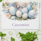 Linge De Cuisine Joyeux Panier lapin de Pâques Thunder_Cove (Plié)