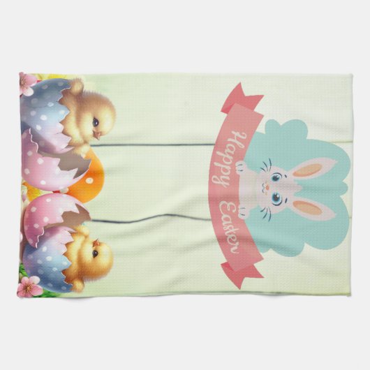 Linge De Cuisine Joyeux Pâques (Horizontal)