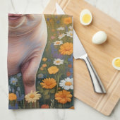 Linge De Cuisine Joyeux Petit Cochon Sunny Daisy Field (Quart Plié)
