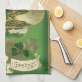 Linge De Cuisine Joyeux Saint-Patrick Château du Trèfle Ancien (Quart Plié)