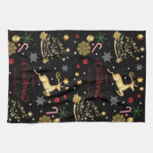 Linge De Cuisine Joyeux sapin rouge (Horizontal)