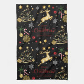Linge De Cuisine Joyeux sapin rouge (Vertical)
