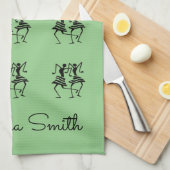 Linge De Cuisine Joyeux Silhouette Dancers Green (Quart Plié)