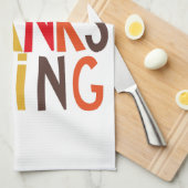 Linge De Cuisine Joyeux Thanksgiving ! (Quart Plié)