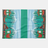 Linge De Cuisine Joyeux train de Noël (Horizontal)