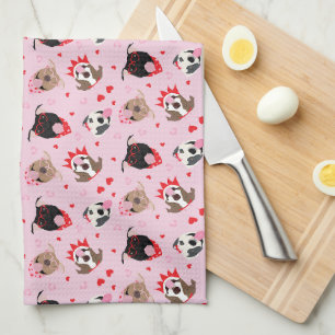 Linge De Cuisine Joyeux Valentines Day American Pit Bull Terriers