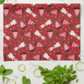 Linge De Cuisine Joyeux Valentines Day Chiens Dobermann (Plié)