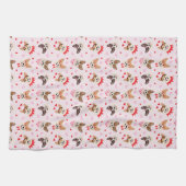 Linge De Cuisine Joyeux Valentines Day Pembroke Welsh Corgi Chiens (Horizontal)
