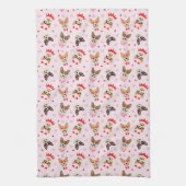 Linge De Cuisine Joyeux Valentines Day Pembroke Welsh Corgi Chiens (Vertical)