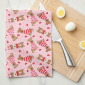 Linge De Cuisine Joyeux Valentines Day Welsh Wire Fox Terrier Chien (Quart Plié)