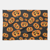 Linge De Cuisine Joyeux visage de Citrouille | Halloween (Horizontal)