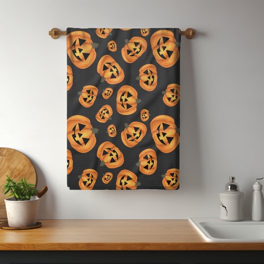 Linge De Cuisine Joyeux visage de Citrouille | Halloween