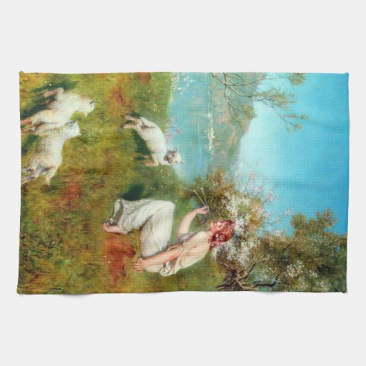 Linge De Cuisine Joys of Spring (par John Collier) (Horizontal)