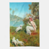 Linge De Cuisine Joys of Spring (par John Collier) (Vertical)