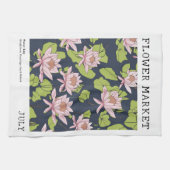 Linge De Cuisine Juillet Fleur de naissance Marché d'eau rose Lily (Horizontal)