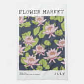 Linge De Cuisine Juillet Fleur de naissance Marché d'eau rose Lily (Vertical)