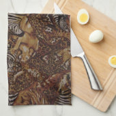 LINGE DE CUISINE JUNGLE ANIMAL SAFARI (Quart Plié)