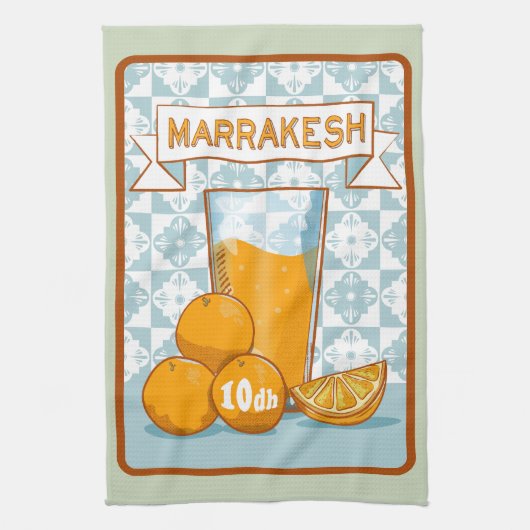 Linge De Cuisine Jus d'orange Marrakech Maroc (Vertical)