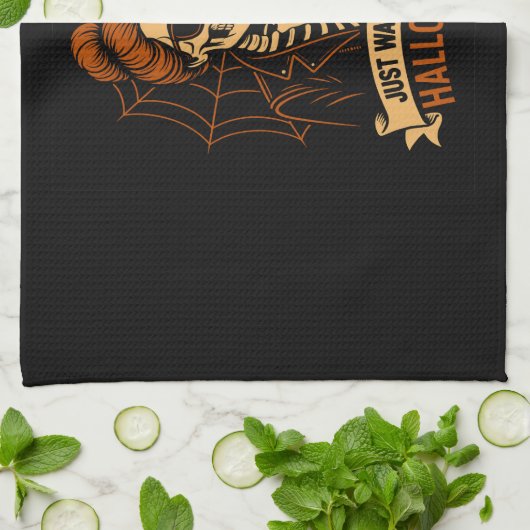 Linge De Cuisine Just Waiting for Halloween Skeleton (Plié)