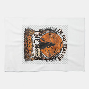 Linge De Cuisine Juste ici Boos Halloween Sorcière Lune Citrouilles