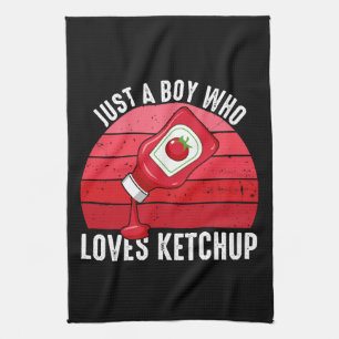 Linge De Cuisine Juste un garçon qui aime le ketchup
