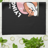 Linge De Cuisine Juste un Shiba allongé bas : mignonne conception S (Plié)