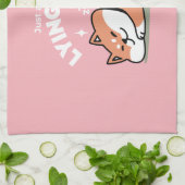 Linge De Cuisine Juste un Shiba allongé bas : mignonne conception S (Plié)