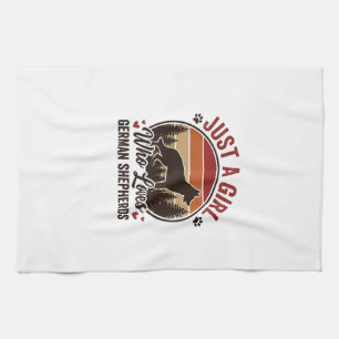 Linge De Cuisine Juste Une Fille Berger Allemand Vintage Amoureux D